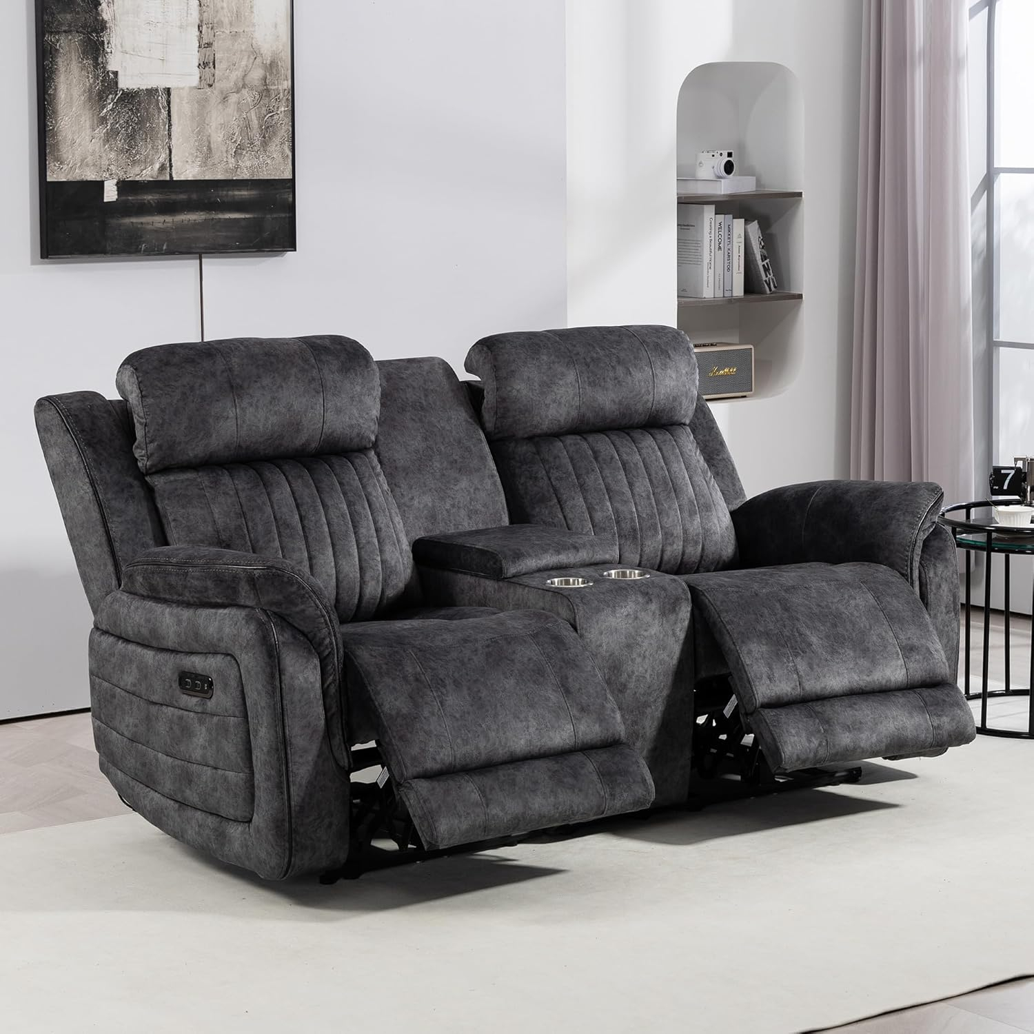 Amazon.com: Consofa Zero Gravity Power Reclining Loveseat With ... for Creating Your Dream Living Room Experience with the Perfect Set
