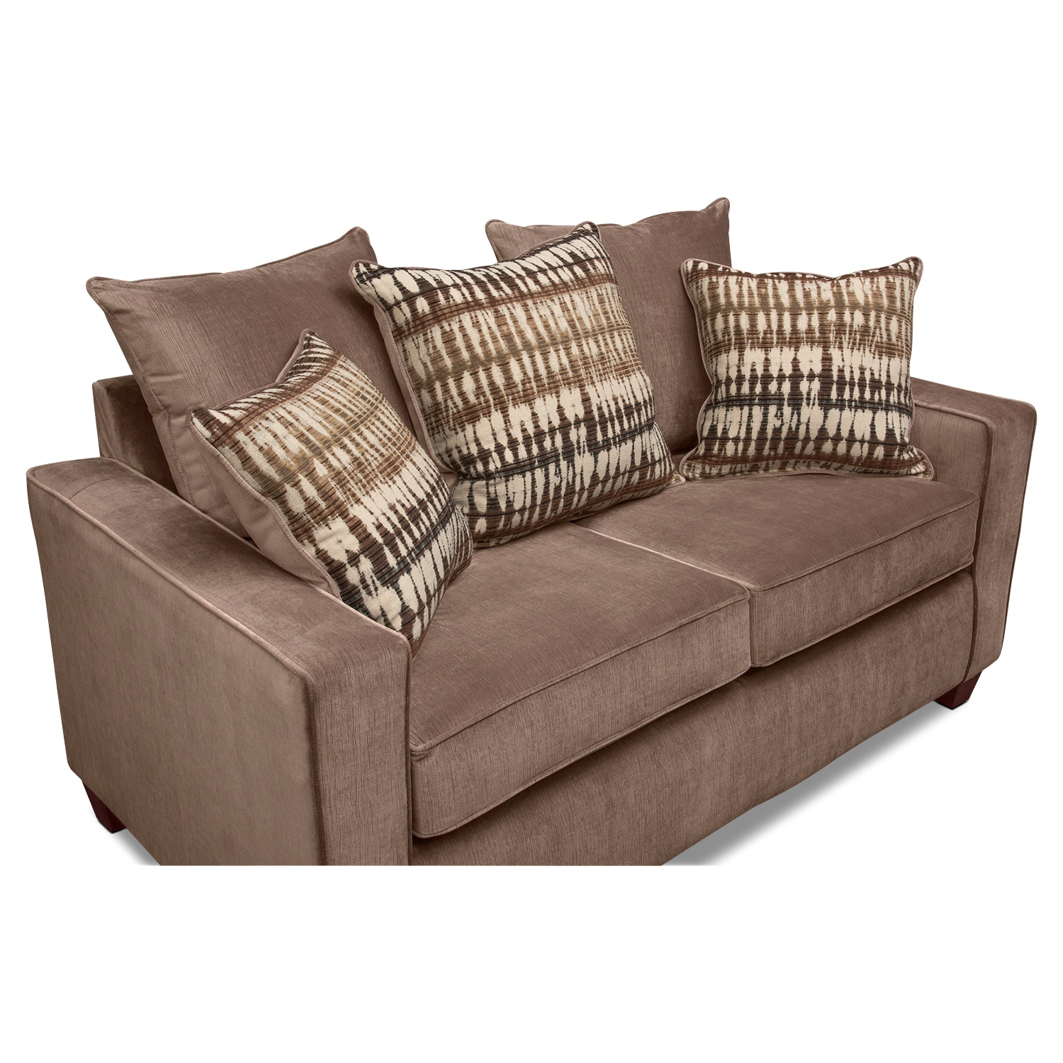 Bryden Queen Memory Foam Sleeper Sofa And Loveseat Set - Chocolate ... throughout Isabella Sand White Fabric 3 Piece 84" Queen Memory Foam Sleeper Sofa Bed Loveseat & Oversized Arm Chair Set