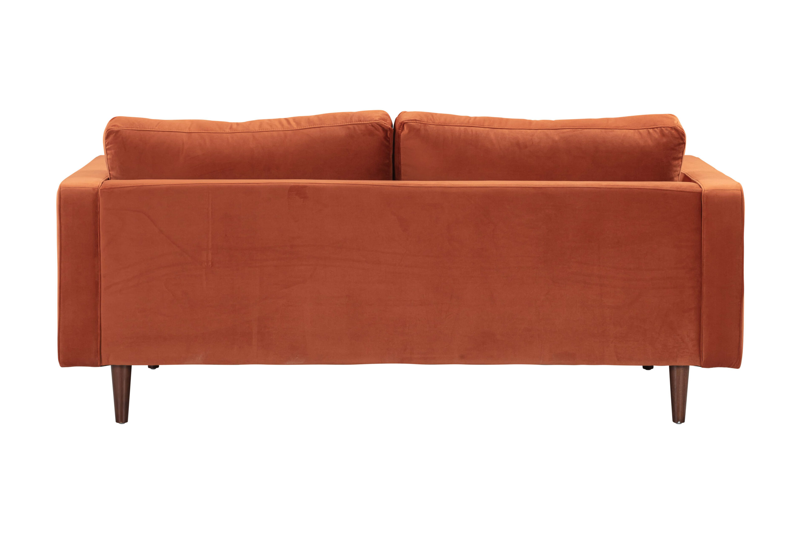 Cave Burnt Sienna Velvet Living Room Set At Futonland with Santana Burnt Sienna Velvet Fabric 3 Piece 78" Sofa Chair & Ottoman Set