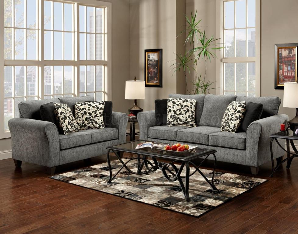 Grey Fabric Modern Sofa & Loveseat Set W/Options pertaining to Choosing the Right Modern Sofa Set for Your Living Space