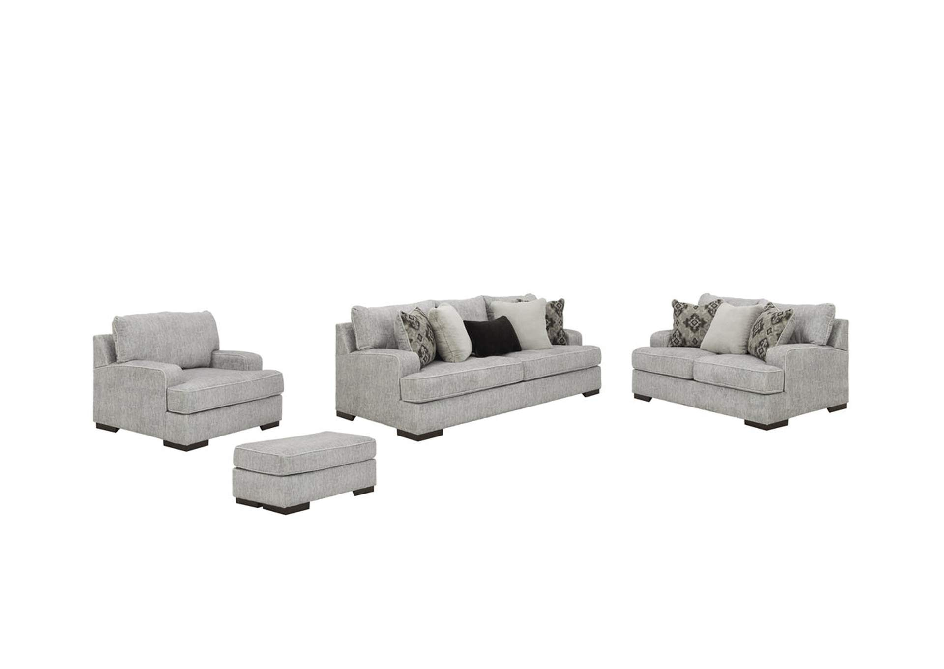 Mercado Sofa, Loveseat, Chair And Ottoman regarding Monterey Beach Beige Fabric 95" 4 Piece Sofa Loveseat Oversized Arm Chair & Ottoman Set