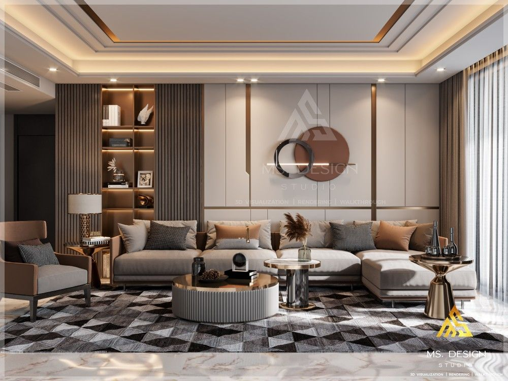 Modern Drawing Room Interior Design for The Art of Layering Textures and Patterns in a Drawing Room