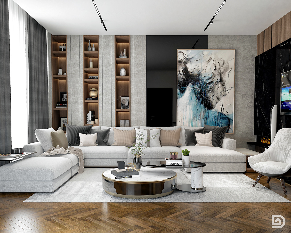 Modern Living Room Design On Behance with Creating a Modern Living Room that Grows With You A Design Philosophy