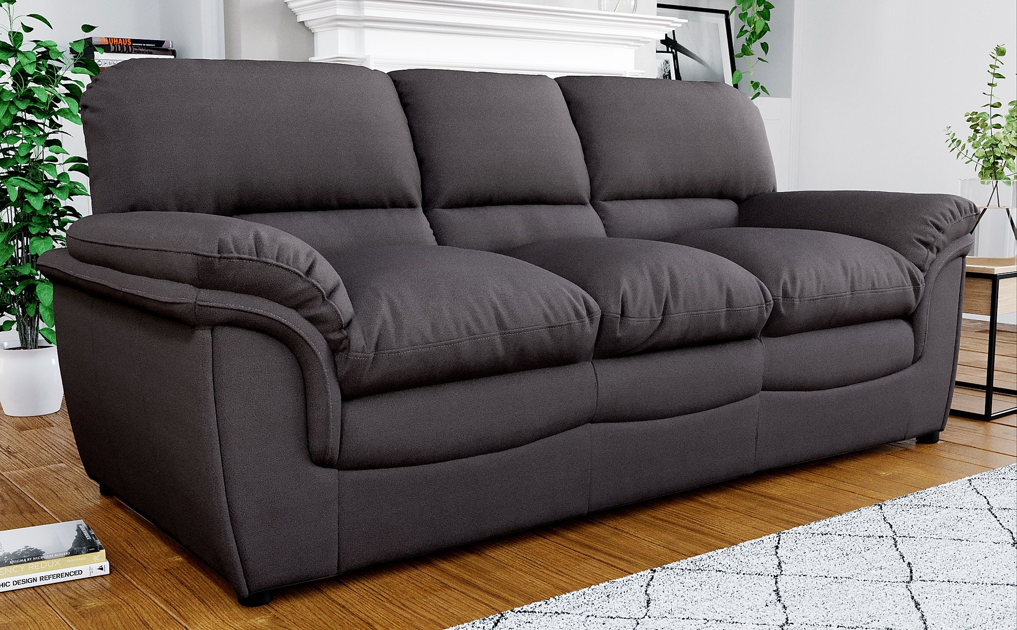 Rochester Charcoal Grey Fabric 3 Seater Sofa | Furniture Choice in Choosing the Right Modern Sofa Set for Your Living Space