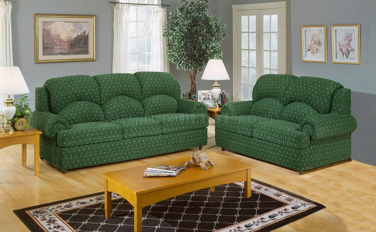 Sage Green Sofa And Loveseat | Baci Living Room regarding Marques Heritage Green Fabric 4 Piece Sofa Loveseat Arm Chair & Ottoman Set