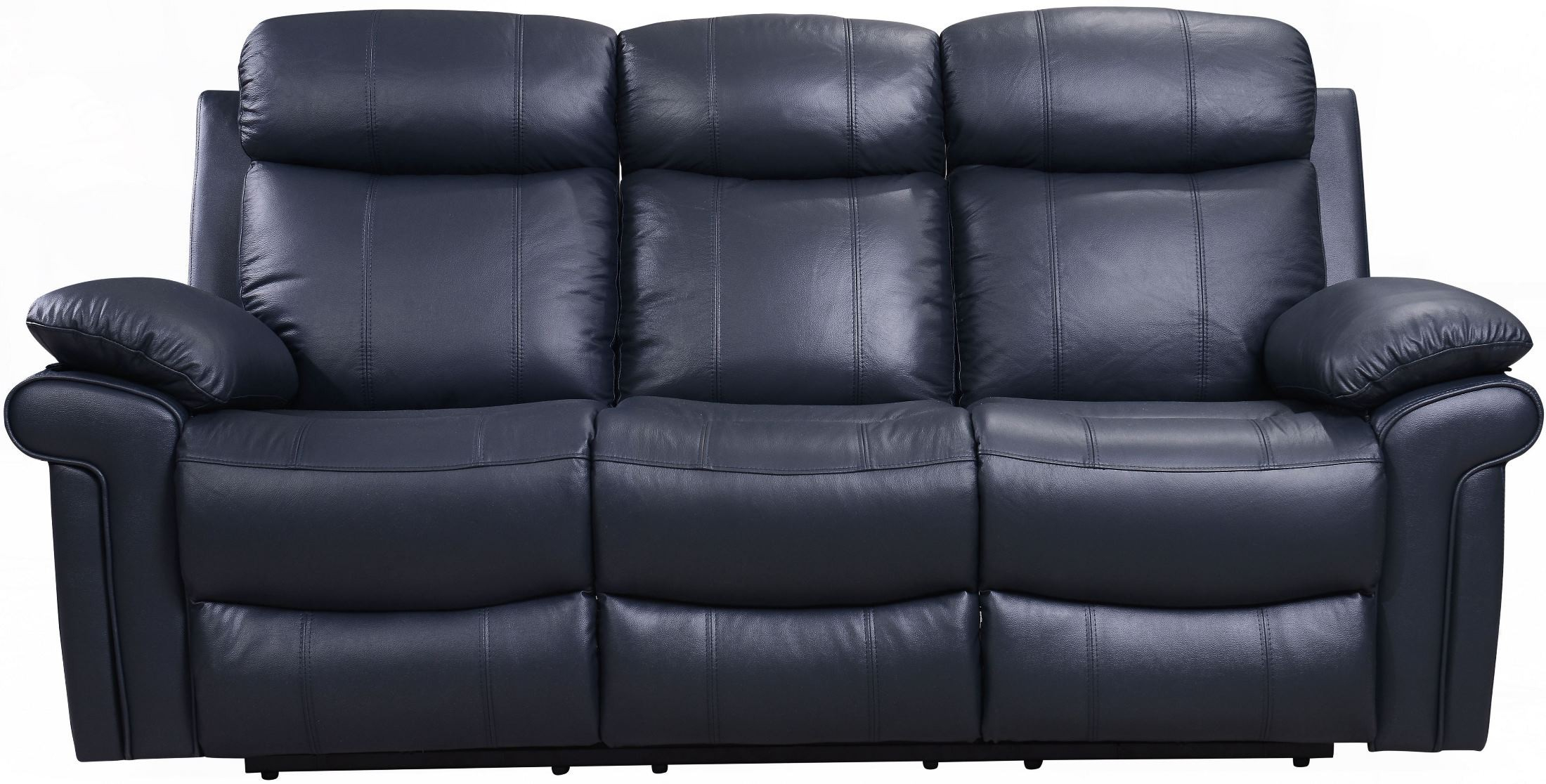 Shae Joplin Blue Leather Power Reclining Living Room Set From Luxe ... throughout Serena Ii Steel Blue Leather 3 Piece Power Zero Gravity Reclining Living Room Set