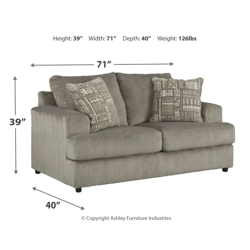 Soletren Queen Sofa Sleeper, Loveseat And Oversized Chair 95103U5 By ... pertaining to Santo Foam Beige Performance Fabric Microfiber 102" Fabric Queen Sleeper/Loveseat/Oversized Chair Set