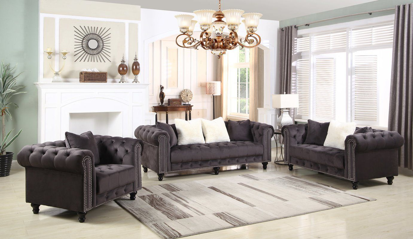 Staggering Photos Of Grey 3 Piece Living Room Set Background - Gold Framed with regard to Reid Grey Fabric Living Room Sets Are They Right for Your Home