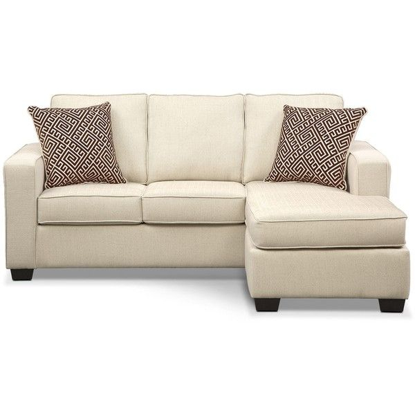 Sterling Beige Queen Memory Foam Sleeper Sofa W/ Chaise | Foam Sofa Bed ... for Mathers Cream Beige Fabric 3 Piece 91" Queen Memory Foam Sleeper Sofa Bed Arm Chair & Ottoman Set
