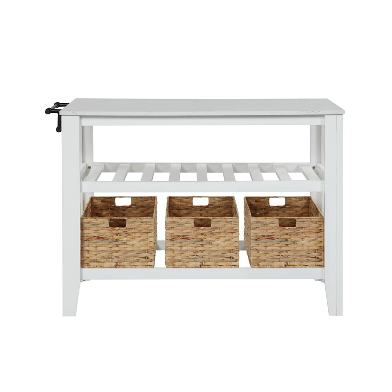 Acme Sezye Kitchen Island In White Finish | Homesquare with regard to Transforming Your Kitchen Space with the ACME Sezye Island A Comprehensive Guide