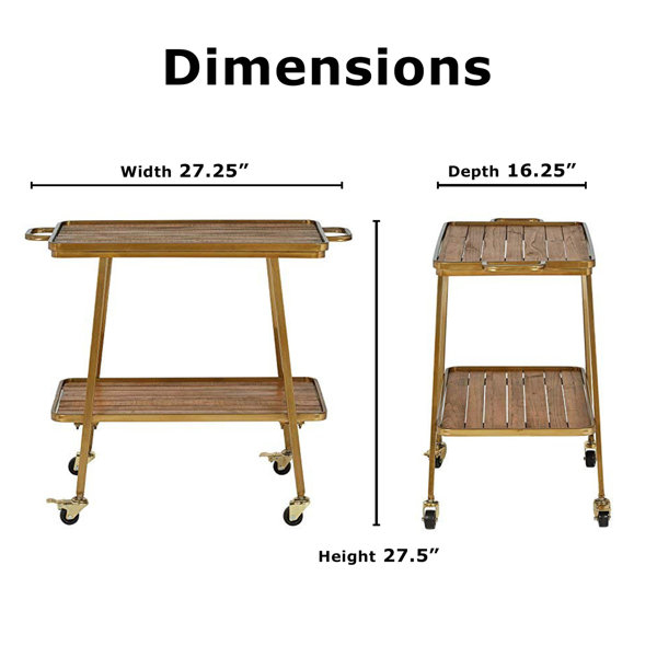 Adore Decor Felix 2-Tier Bar Cart & Reviews | Wayfair regarding Unveiling the Adore Decor Felix Bar Cart A Comprehensive Guide
