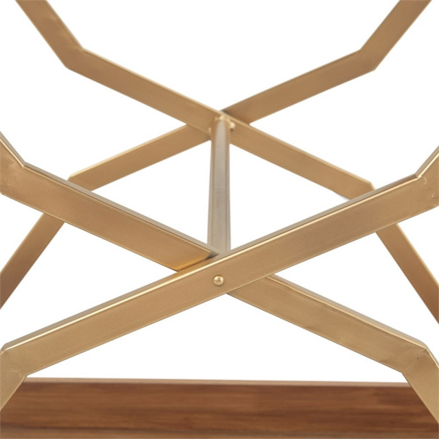 Adore Decor Jolie Kitchen Bar Cart Gold/Brown - Contemporary - Kitchen ... intended for Styling Secrets for Your Jolie Kitchen Bar Cart Maximizing Form and Function