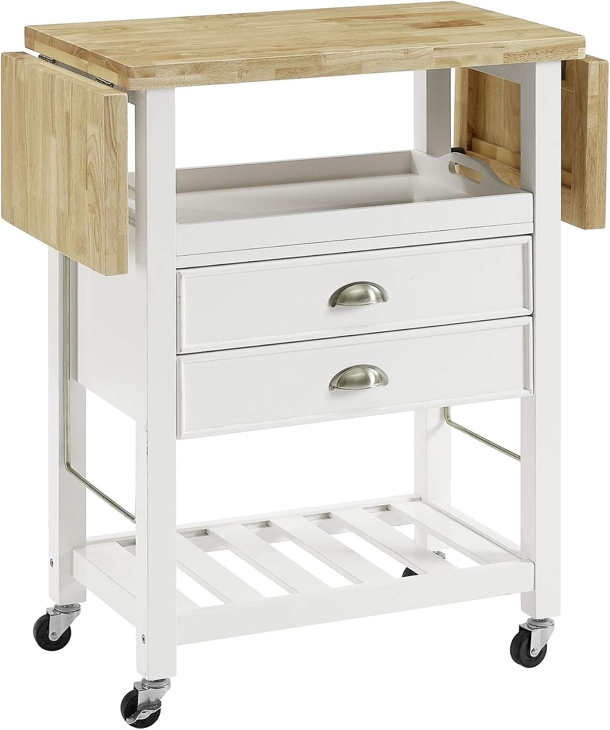 Amazon.com - Crosley Furniture Bristol Double Drop Leaf Kitchen Cart ... for Bristol Double Drop Leaf Kitchen Cart