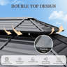 Arlmont & Co. Himari 12 Ft. W X 10 Ft. D Metal Patio Gazebo & Reviews ... regarding Weathering the Storm with Your Himari Gazebo Durability Insights