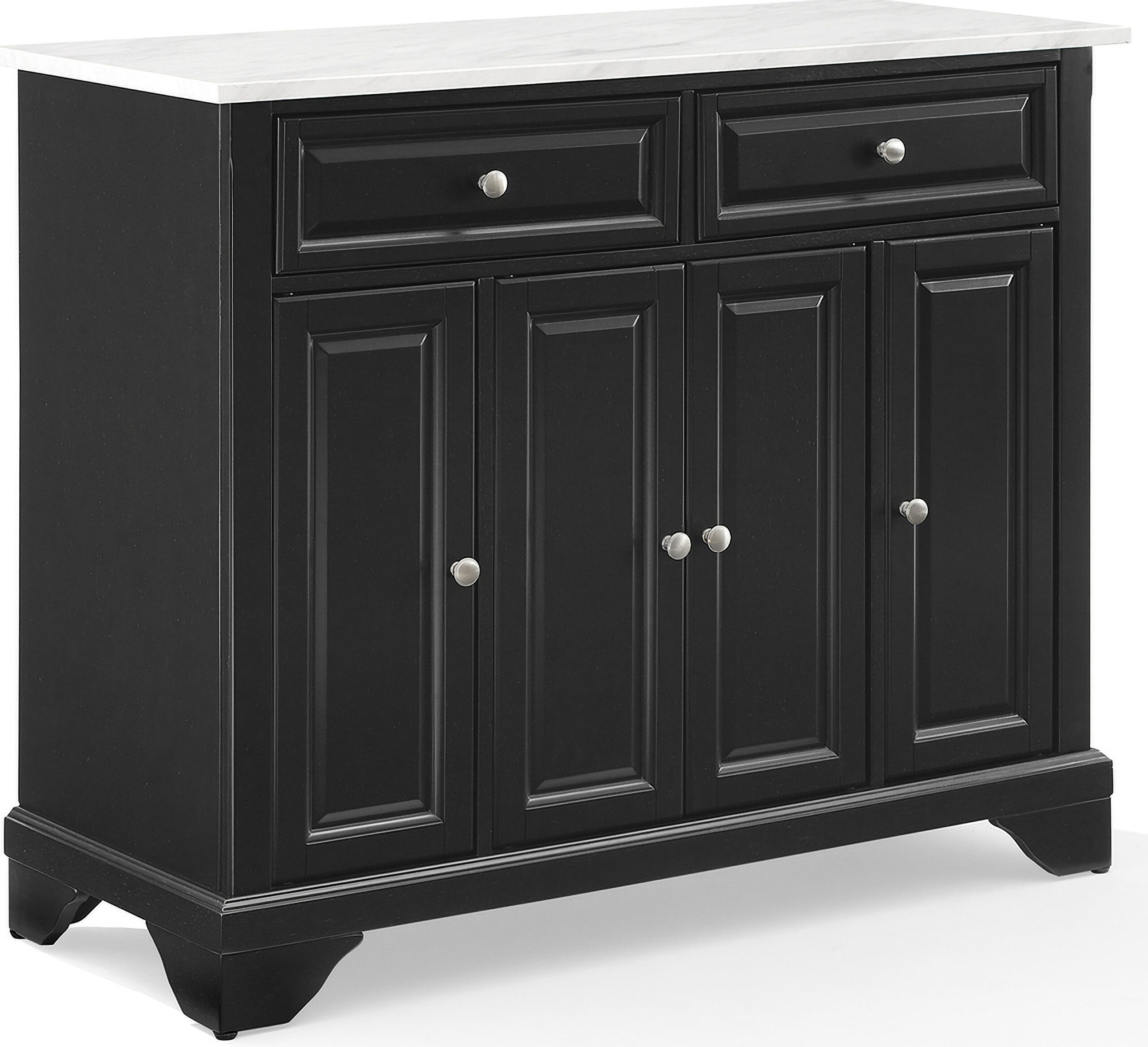 Avery Kitchen Island/Cart In Distressed Black And White Marble By ... inside Unlocking Kitchen Efficiency A Deep Dive into Avery Kitchen Cart Features