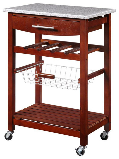 Benzara Spacious Wooden Kitchen Island With Granite Inlaid Top,Gray And ... regarding Benzara Bm251232 Kitchen Island With 2 Tier Metal Shelf, White And Gray