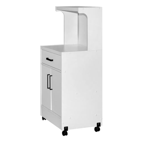 Better Home Products Shelby Kitchen Wooden Microwave Cart In White ... in Better Home Products Shelby Kitchen Wooden Microwave Cart In Mahogany