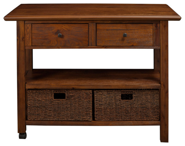 Caldwell Kitchen Cart, Antique Cappuccino - Transitional - Kitchen ... for Maximizing Kitchen Space The Caldwell Wood Cart's Design Secrets
