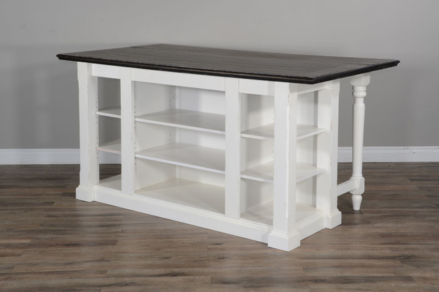Carriage House Kitchen Island With 13" Drop Leaf - French Country ... with Carriage House Kitchen Island With 13" Drop Leaf