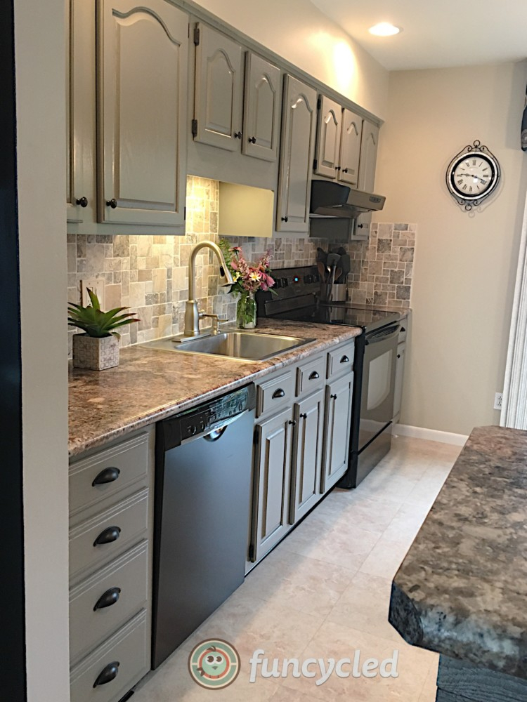 Distressed Oak Kitchen Island - Juameno.com with regard to Unveiling the Charm of a Classic Kitchen Island Deep Gray Frame with Side Shelves