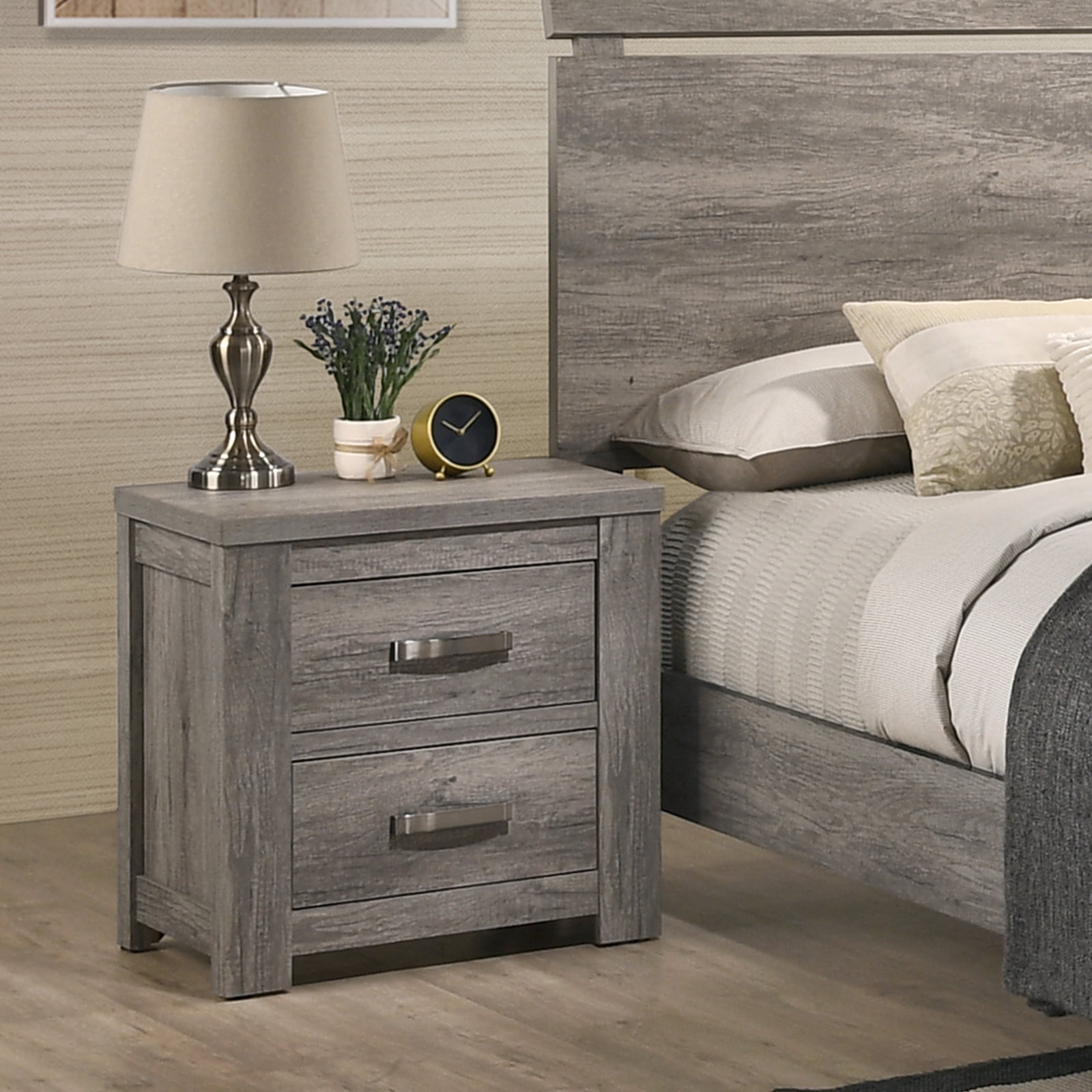 Dresser And One Night Stand Set At Adam Kern Blog intended for Harland King Wood & Upholstered Panel 3 Piece Bedroom Set With 2 2-Drawer Nightstands