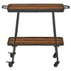 Felix 2 Tier Bar Cart Black - Adore Decor : Target regarding Adore Decor Felix 2 Tier Wooden Kitchen Bar Cart Black