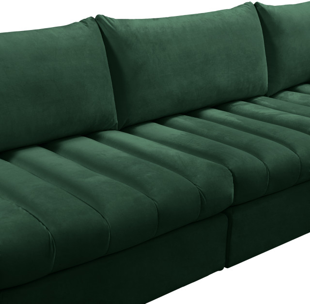 Jacob Velvet Upholstered U-Shaped Modular Sectional, 8-Piece: 4 Armless ... inside How to Choose the Perfect Jacob Velvet Modular Sofa