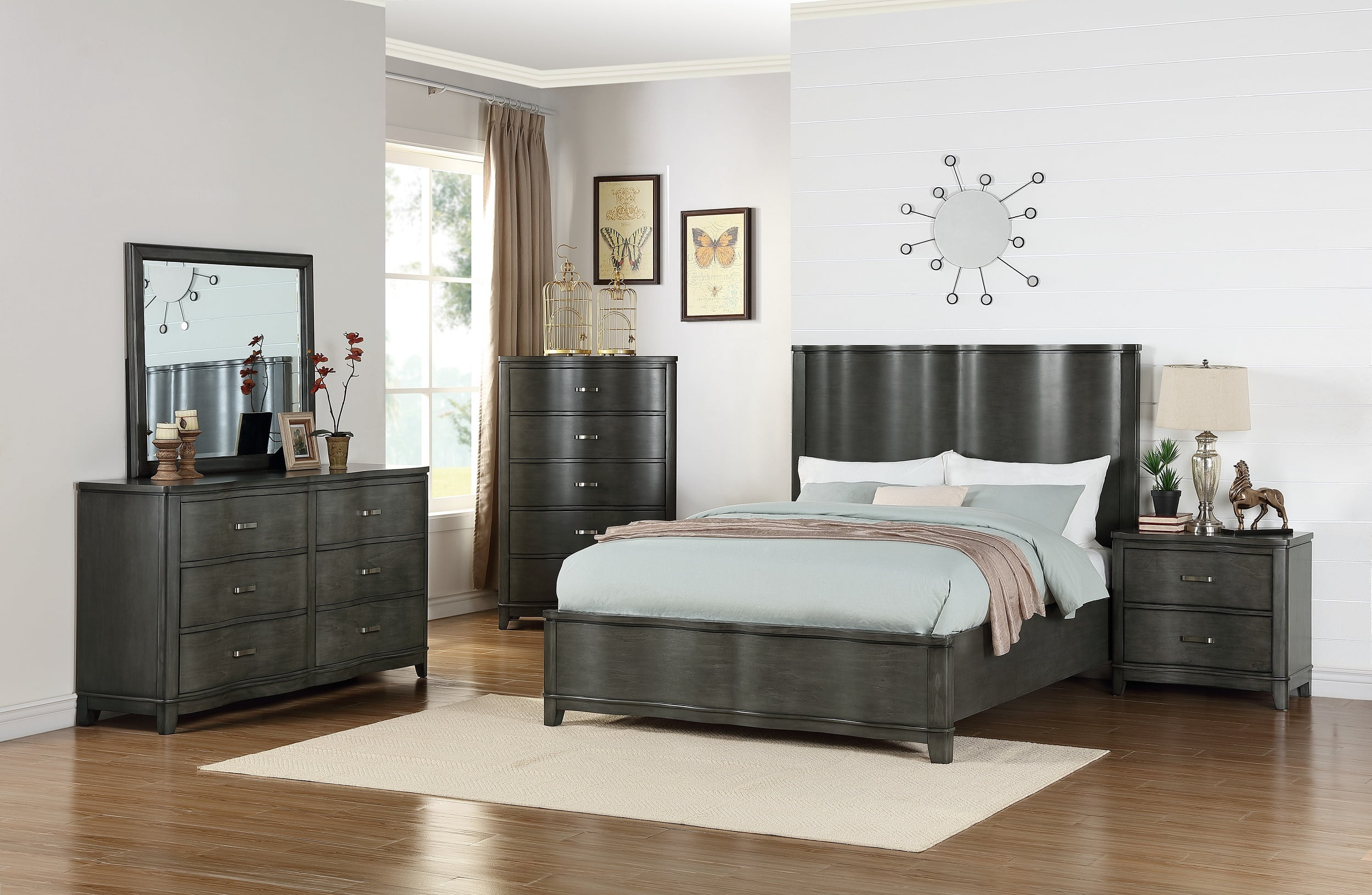 Mirror Bedroom Queen Set At Harold Chappell Blog regarding Unveiling the Craftsmanship Malloy Grey King Wood Bedroom Sets