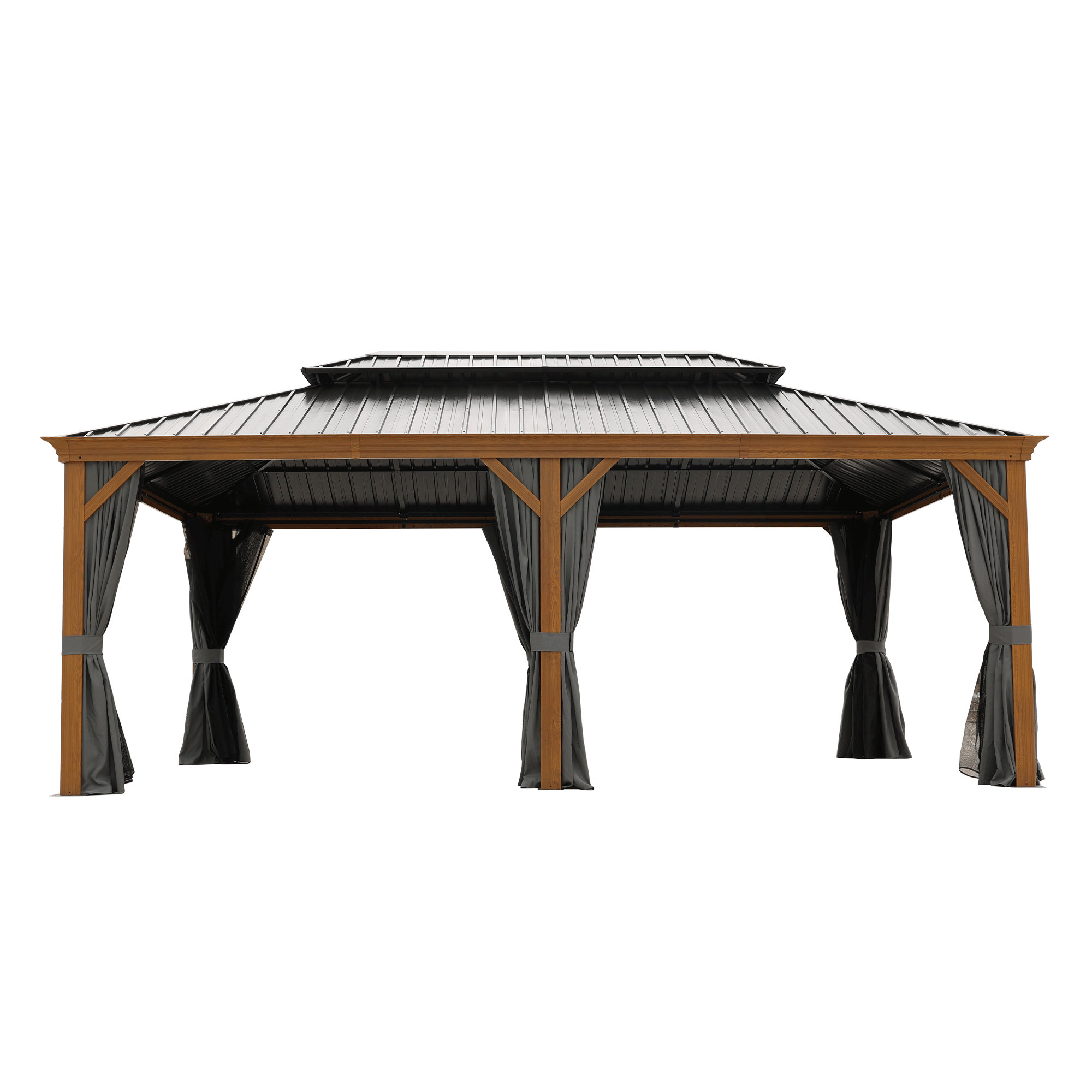 Rosefray 20 Ft. W X 12 Ft. D Powder Coated Aluminum Patio Gazebo | Wayfair throughout 20 Ft. W X 12 Ft. D Metal Patio Gazebo