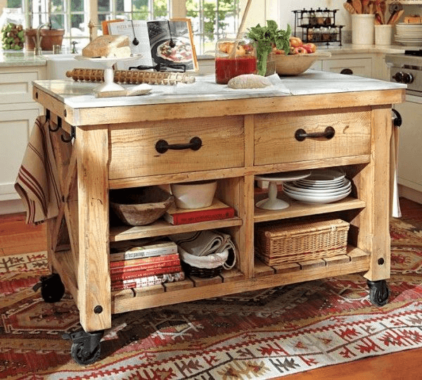 Rustic Kitchen Island On Wheels inside Wood and Marble Harmony Deep Dive into the Bowery Hill Island's Materials