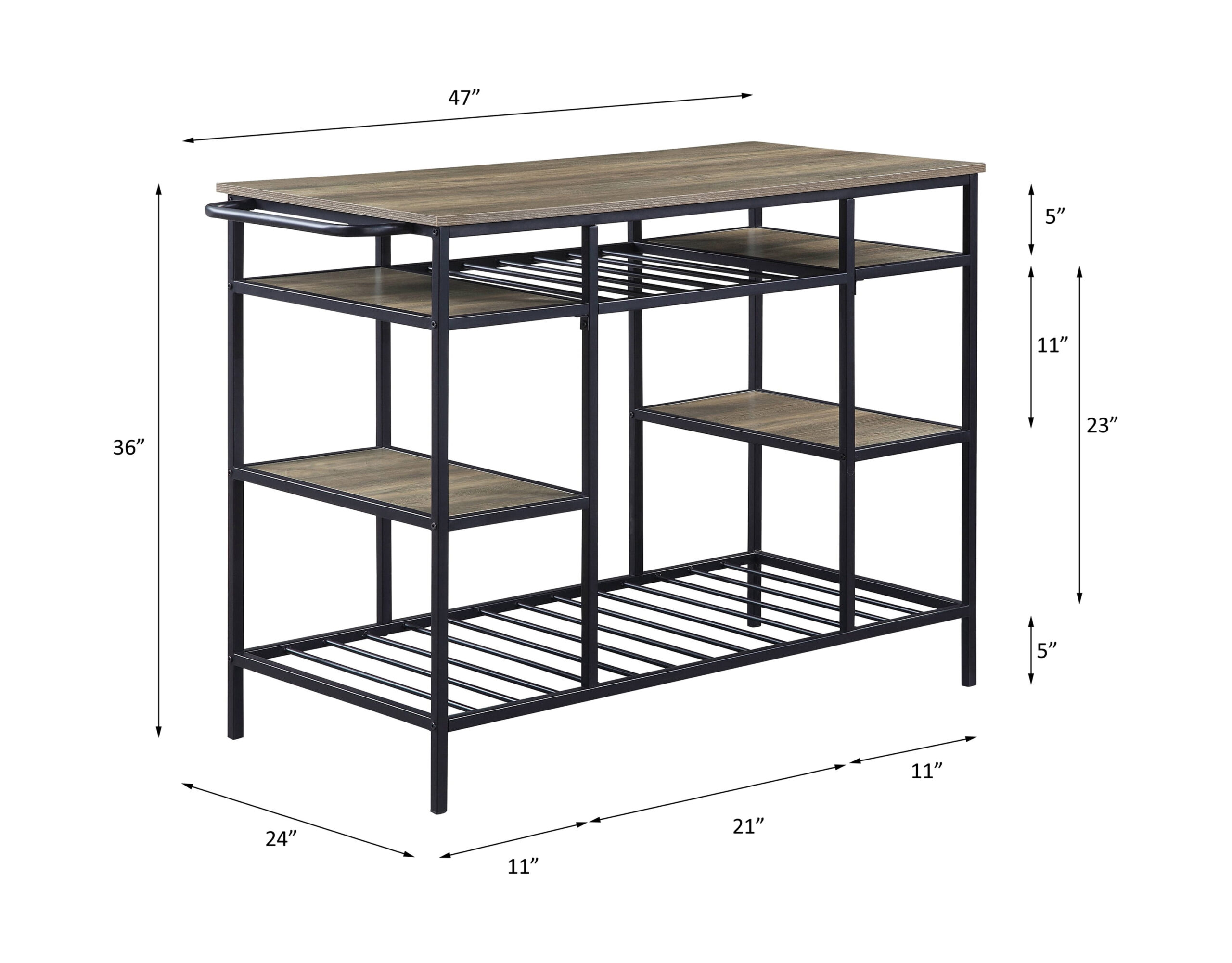 Rustic Oak And Black Finish Kitchen Island By Acme Lona, Ac00325 ... pertaining to Crafting Your Dream Kitchen Understanding the Benefits of the ACME Lona Kitchen Island