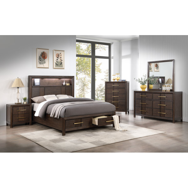 Wildon Home® Adryan Platform Storage 4 Piece Bedroom Set & Reviews ... throughout Hillsboro Full Storage 4 Piece Bedroom Set
