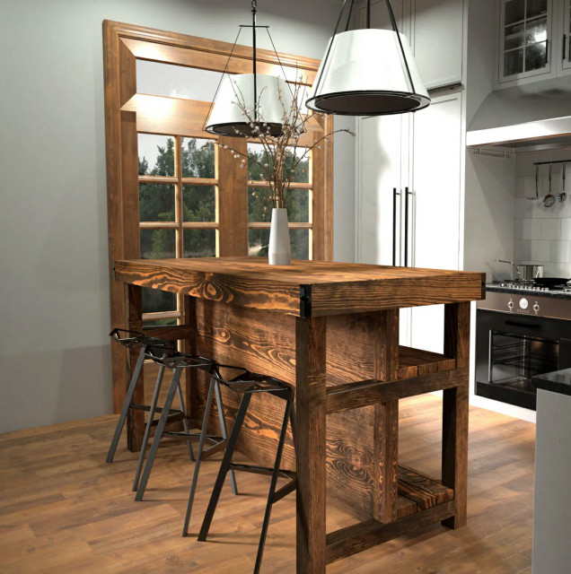 Wyatt Kitchen Island, 48X30X36 - Rustic - Kitchen Islands And Kitchen ... intended for Choosing the Right Beau Kitchen Island 48x30x36 Style and Material Guide