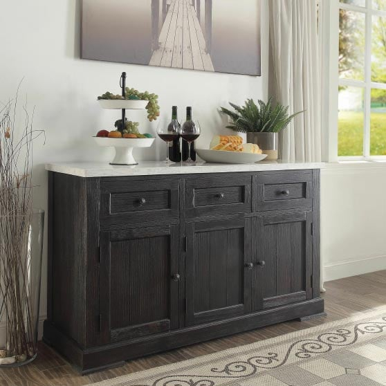 15 Best Marble Sideboards In Every Design Style & Trend - Candie Anderson inside 57"W Sideboard, Black