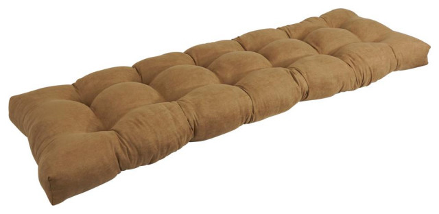 55-Inch By 19-Inch Tufted Solid Microsuede Bench Cushion - Contemporary ... within 55-Inch By 19-Inch Tufted Solid Microsuede Bench Cushion