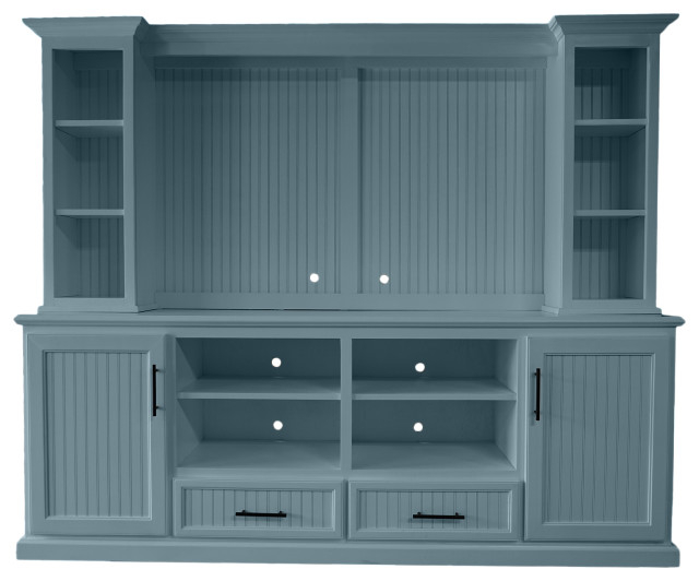 Bringing Coastal Calm into Your Living Room Designing with Aqua and a 90" Entertainment Center