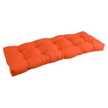 Blazing Needles 55-Inch By 19-Inch Tufted Solid Outdoor Spun Polyester ... regarding Microsuede Bench Cushions Exploring the Benefits and Drawbacks