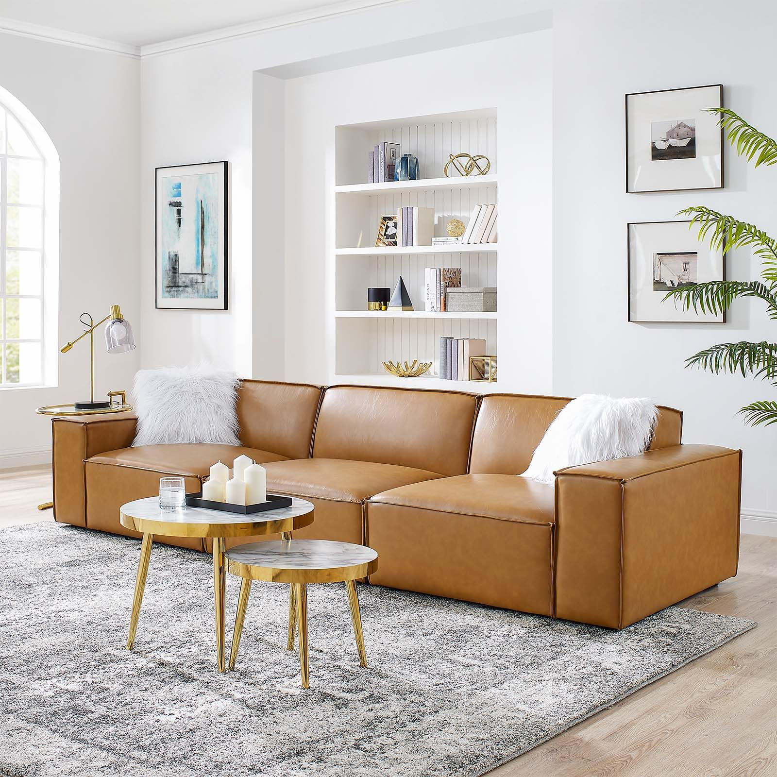 Create Your Custom Living Room And Lounge Area With The Restore Vegan ... within Creating a Stylish Living Space with a Bartlett Vegan Leather 3-Piece Sofa