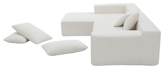 Gewnee 109*68" Modular Sectional Living Room Sofa Set - Contemporary ... pertaining to