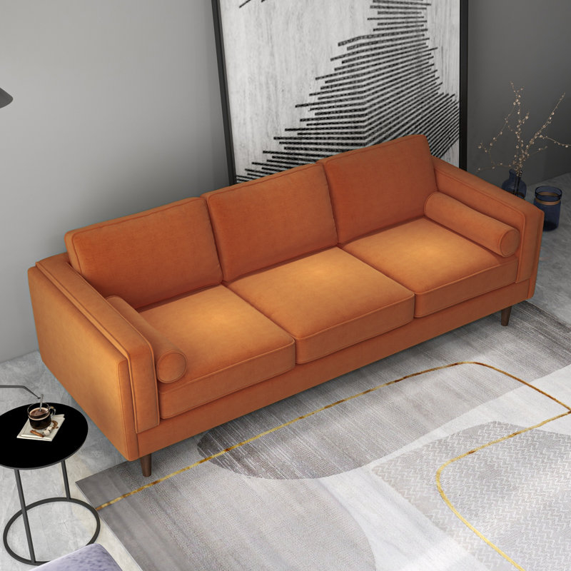 Kelly Clarkson Home Elmhurst 86'' Velvet Square Arm Sofa &Amp; Reviews ... pertaining to