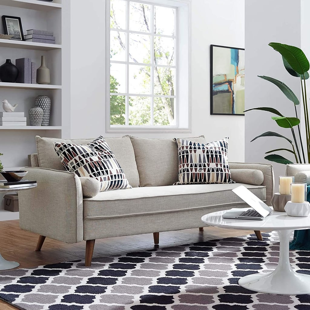 Modway Revive Contemporary Modern Fabric Upholstered Sofa | Most ... regarding Decoding Sofa Construction What to Look for Before You Decide