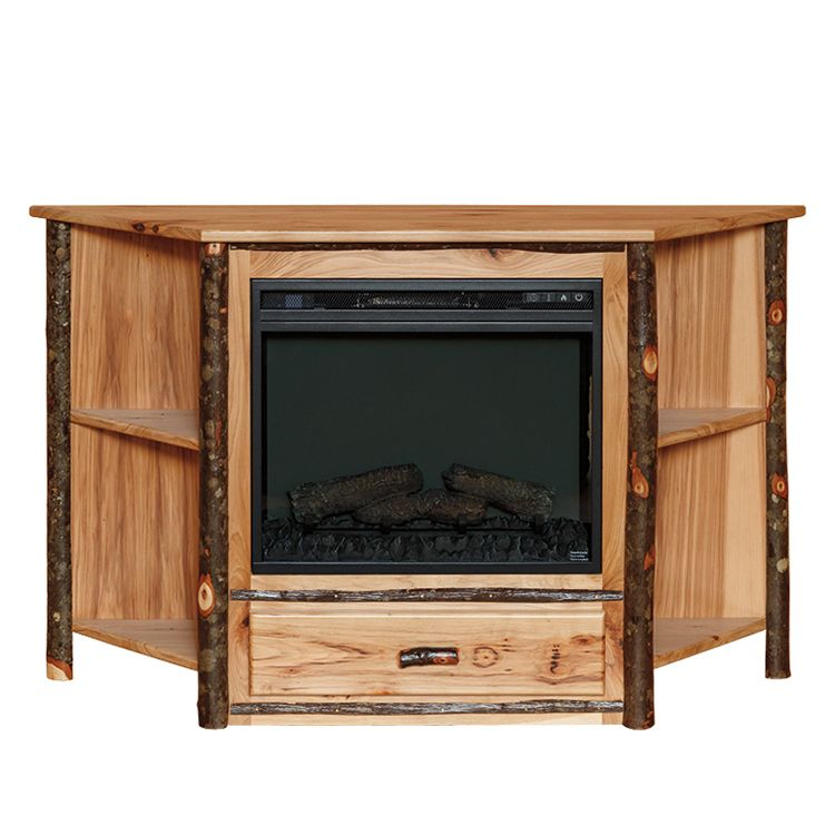 Saranac Hickory Angled Fireplace Tv Stand with Hickory TV Stands A Guide to Durability and Aesthetic Appeal