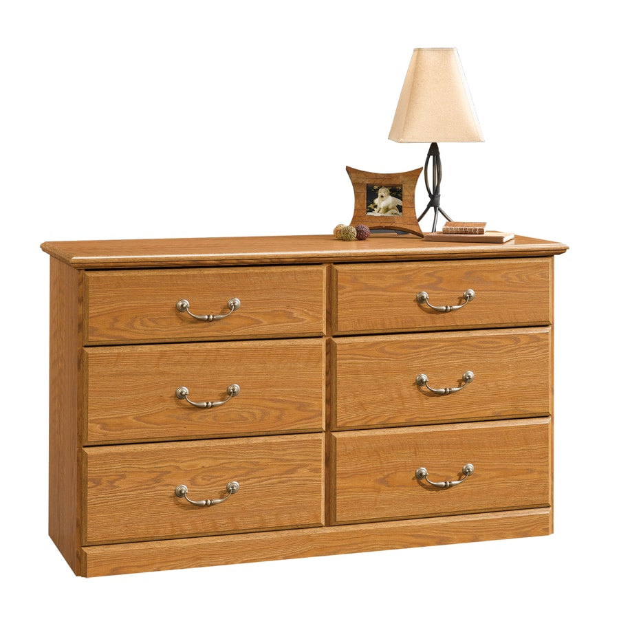 Shop Sauder Orchard Hills Carolina Oak 6-Drawer Dresser At Lowes.com pertaining to Understanding the Construction and Features of Sauder Orchard Hills Dressers