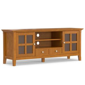 Simpli Home Acadian Solid Wood 60 In. Wide Transitional Tv Media Stand ... regarding Acadian Solid Wood 60" Tv Media Stand, Rustic Natural Aged Brown