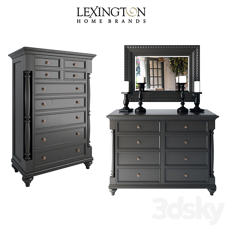 Stony Point Chest And Dresser - Sideboard & Chest Of Drawer - 3D Model intended for Stony Point Triple Dresser Deep Dive Unveiling Design Secrets
