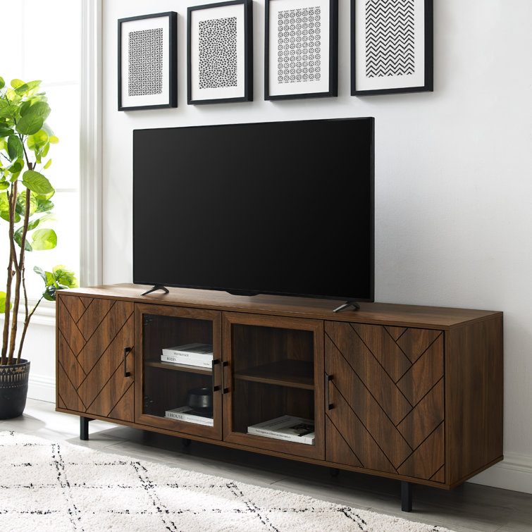 Wade Logan® Adariaha 70" 4-Door Tv Stand For Tvs Up To 80" &Amp; Reviews ... regarding