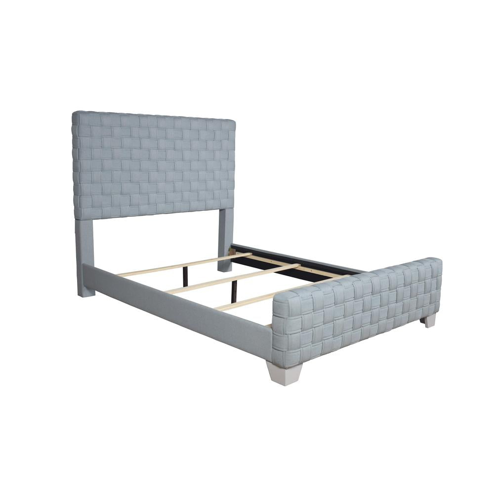 Acme Furniture Saree Queen Bed, Light Teal Chenille &Amp; Gray Finish ... intended for Acme Saree Sofa, Light Teal Chenille & White Finish