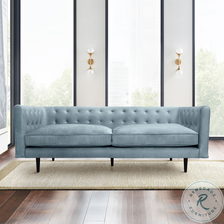 Annabelle Bluestone Velvet Sofa From Armen Living | Coleman Furniture in
