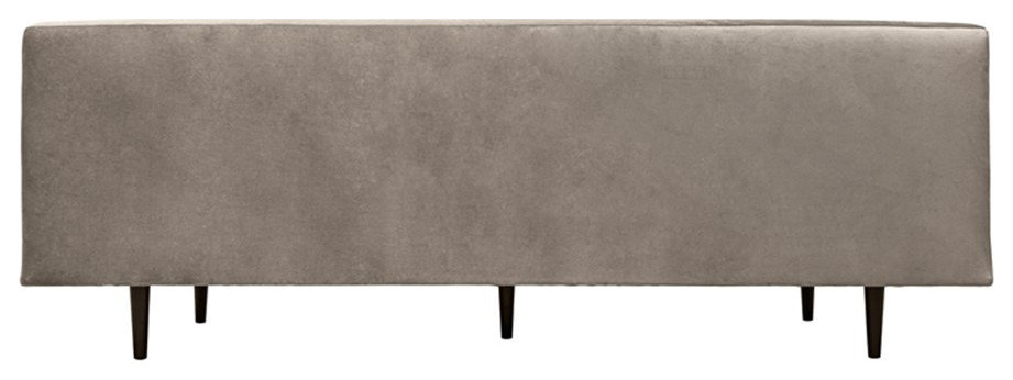 Armen Living Annabelle 80" Velvet &Amp; Wood Sofa In Fossil Gray And Black ... pertaining to Understanding the Craftsmanship of the Annabelle 80 Fossil Gray Velvet Sofa