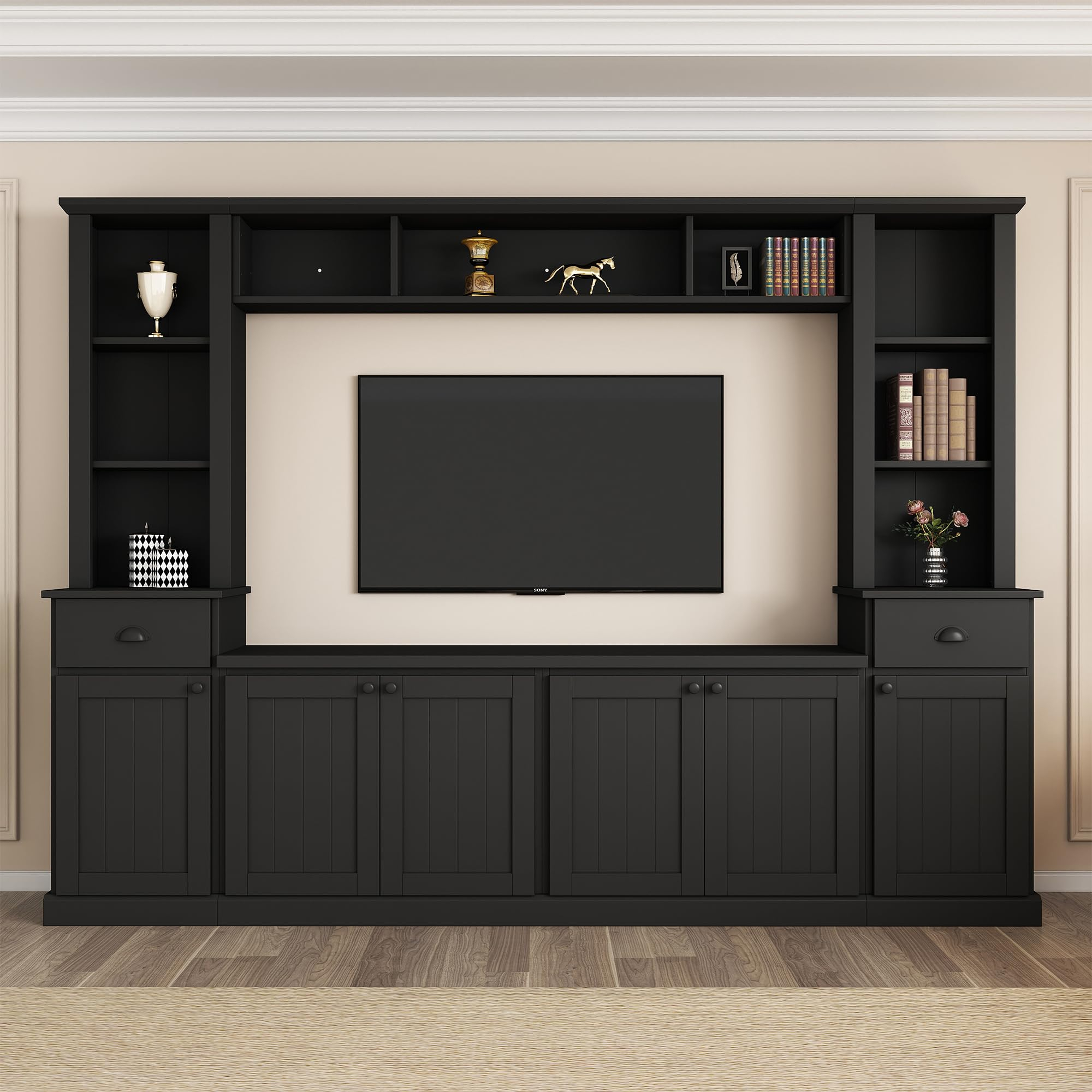 Buy Lumisol Entertainment Wall Unit Set With Bridge, Modern Tv Stand ... intended for